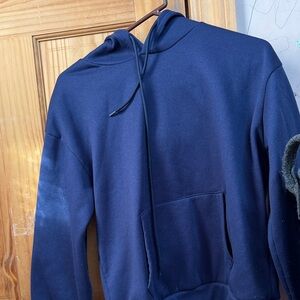 SHEIN Deep Blue Fleece Hoodie